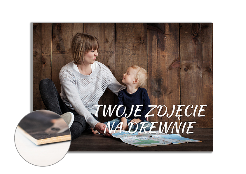 Wydruk zdjęć na drewnie